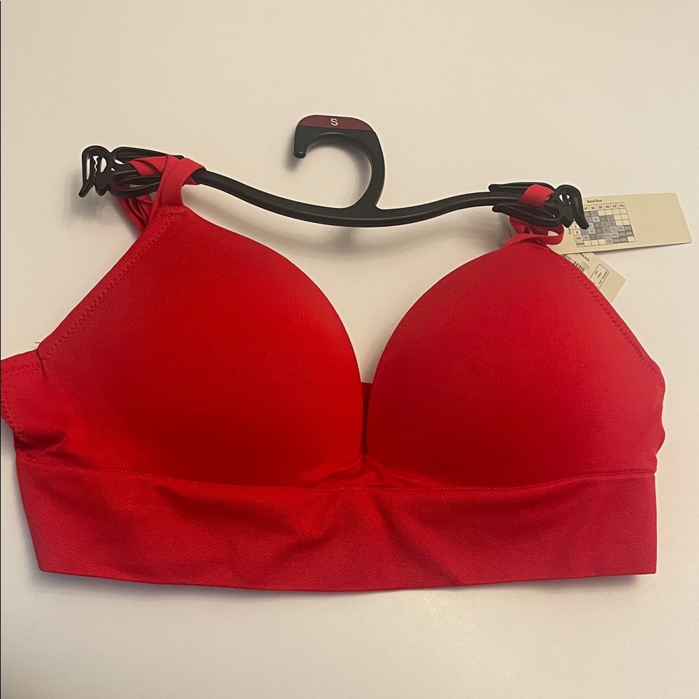 No Boundaries Red Wireless Padded Bralette
